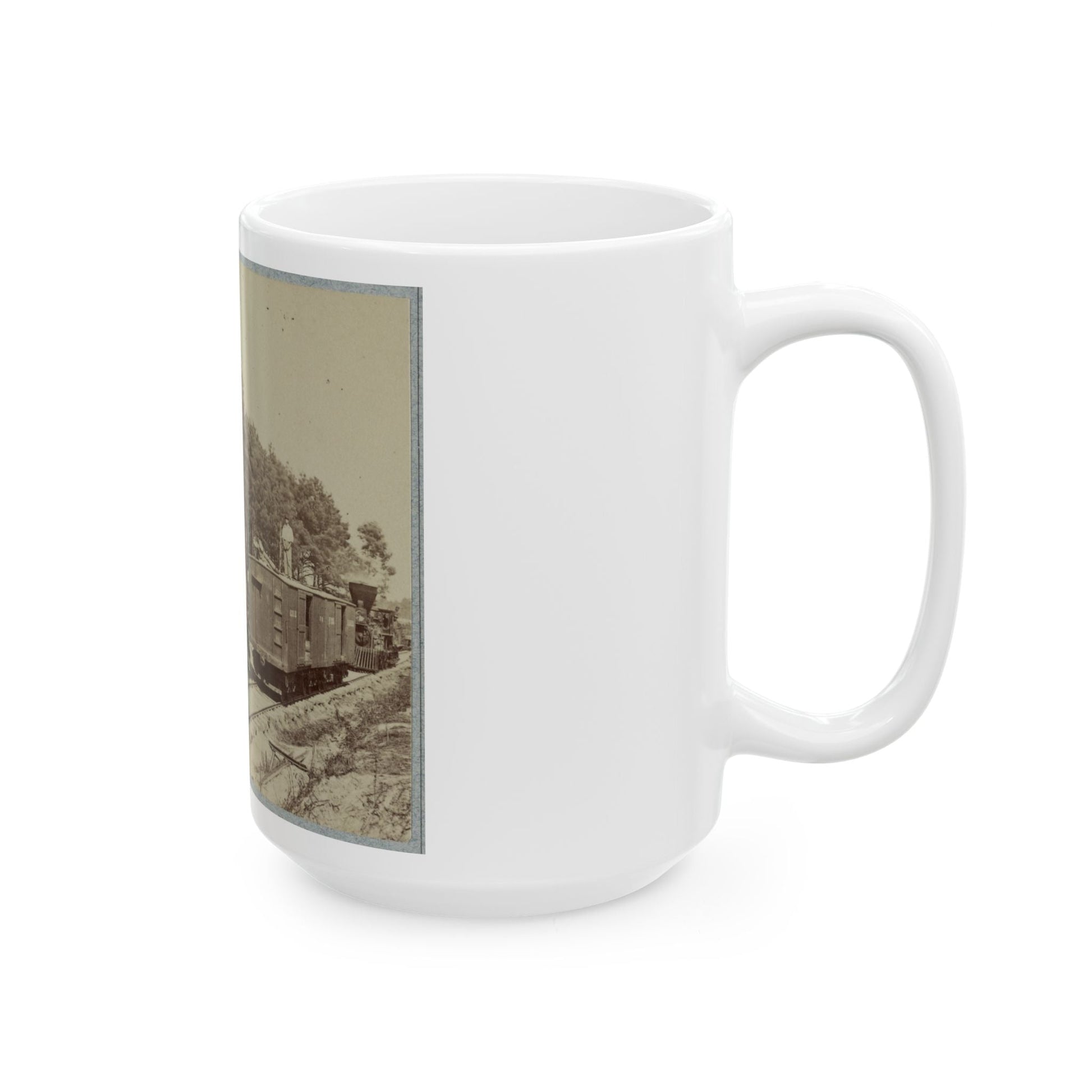 13 Inch Mortar Dictator , In Front Of Petersburg, Va. (U.S. Civil War) White Coffee Mug-The Sticker Space