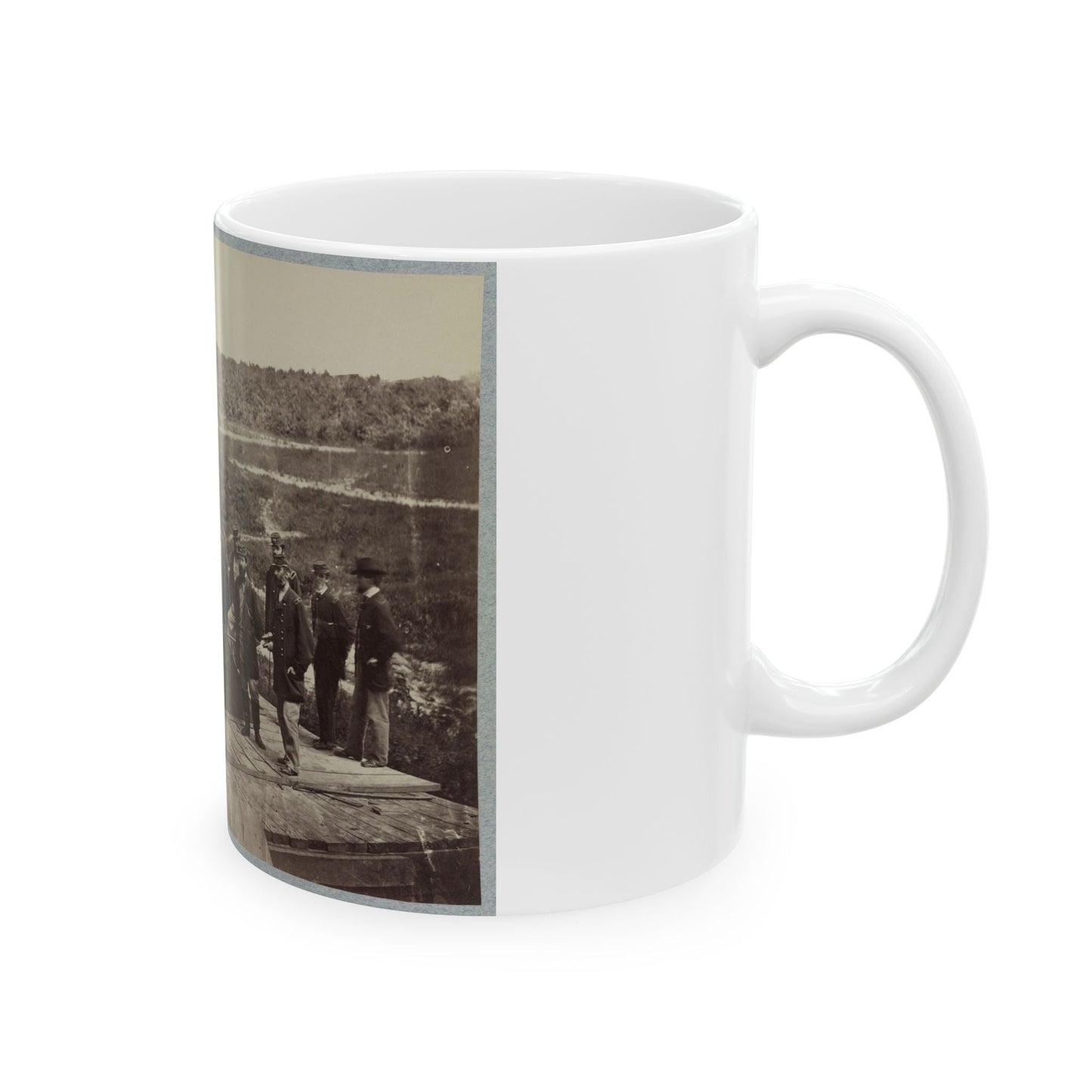 13 Inch Mortar Dictator In Front Of Petersburg, Va. (U.S. Civil War) White Coffee Mug-The Sticker Space