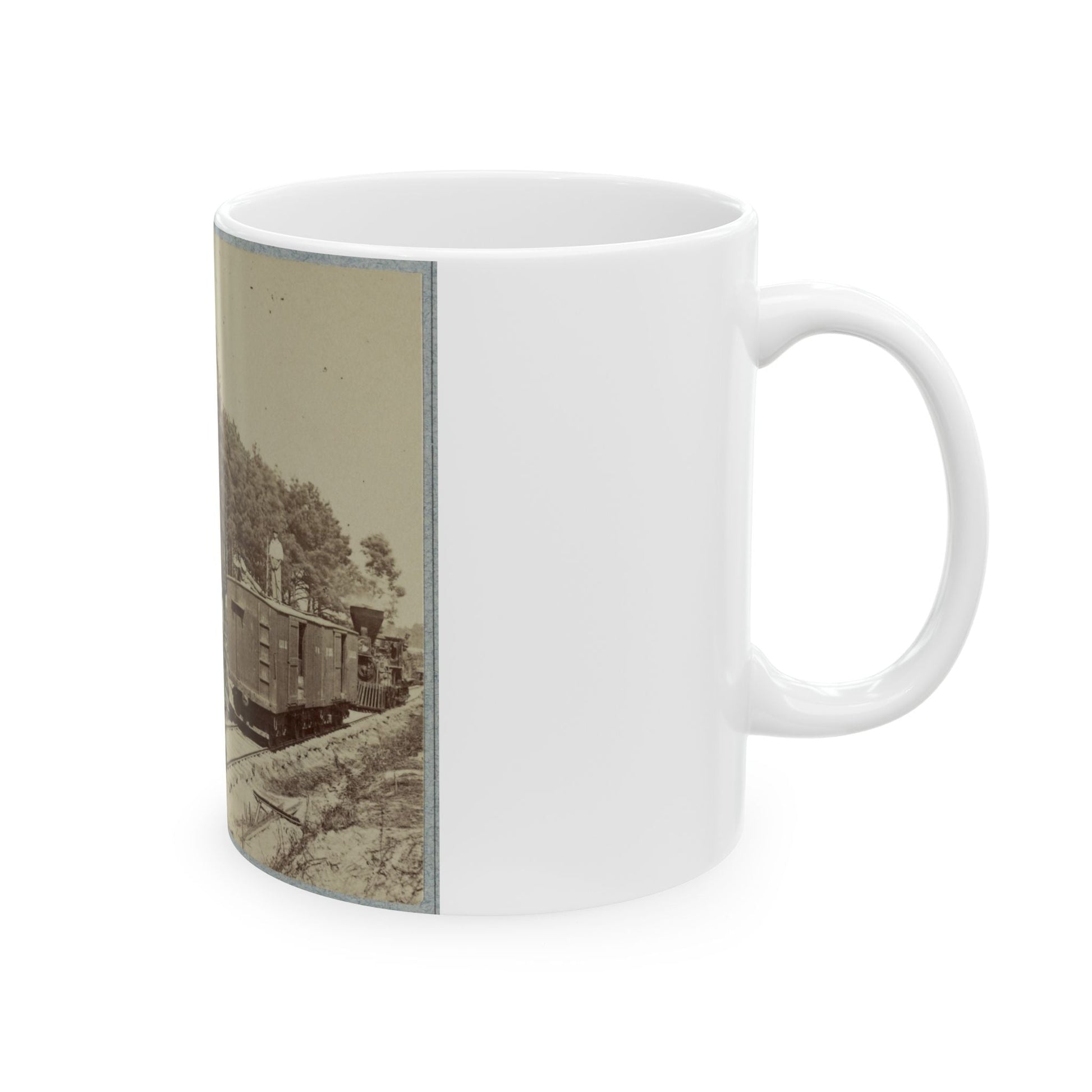 13 Inch Mortar Dictator , In Front Of Petersburg, Va. (U.S. Civil War) White Coffee Mug-The Sticker Space