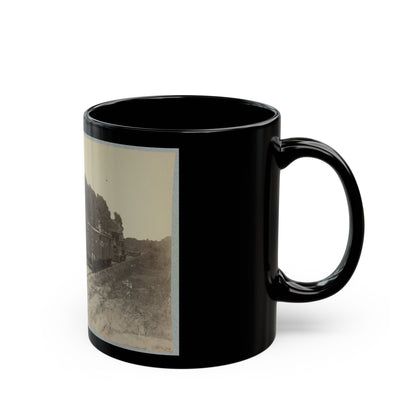 13 Inch Mortar Dictator In Front Of Petersburg, Va.(2) (U.S. Civil War) Black Coffee Mug-The Sticker Space