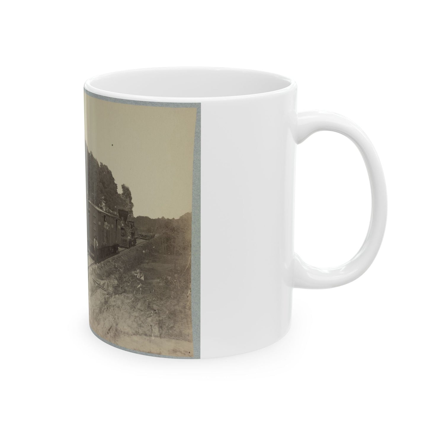 13 Inch Mortar  Dictator  In Front Of Petersburg, Va.(2) (U.S. Civil War) White Coffee Mug