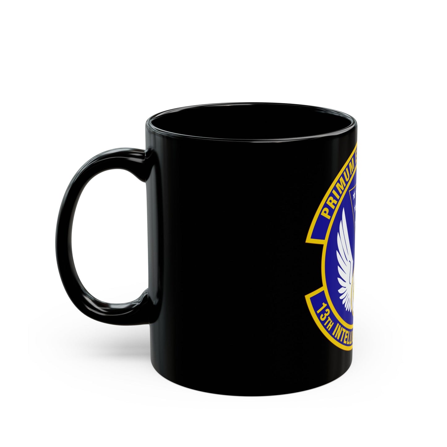 13 Intelligence Squadron ACC (U.S. Air Force) Black Coffee Mug-The Sticker Space