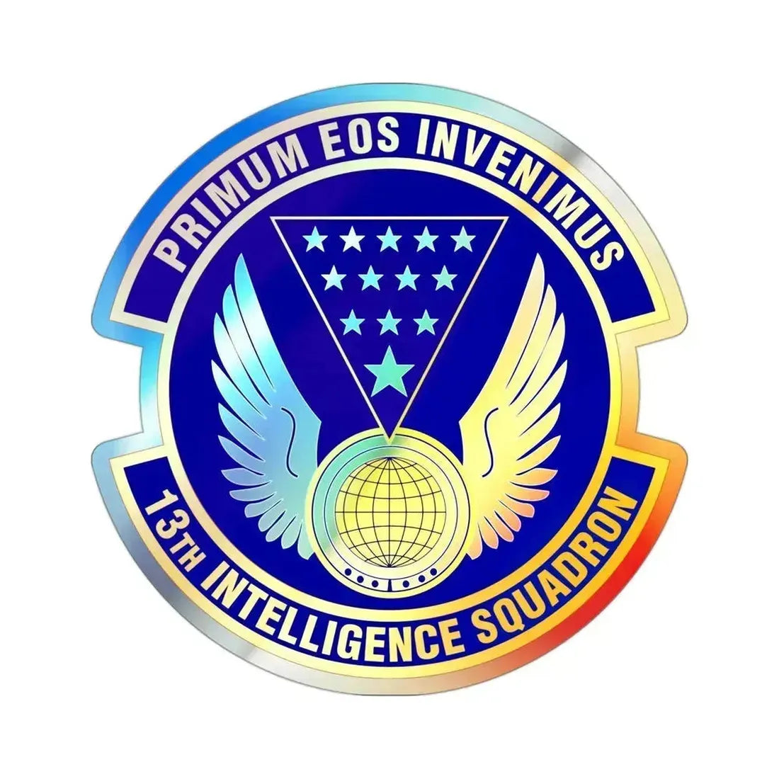 13 Intelligence Squadron ACC (U.S. Air Force) Holographic STICKER Die-Cut Vinyl Decal 3 Inch Holographic - The Sticker Space
