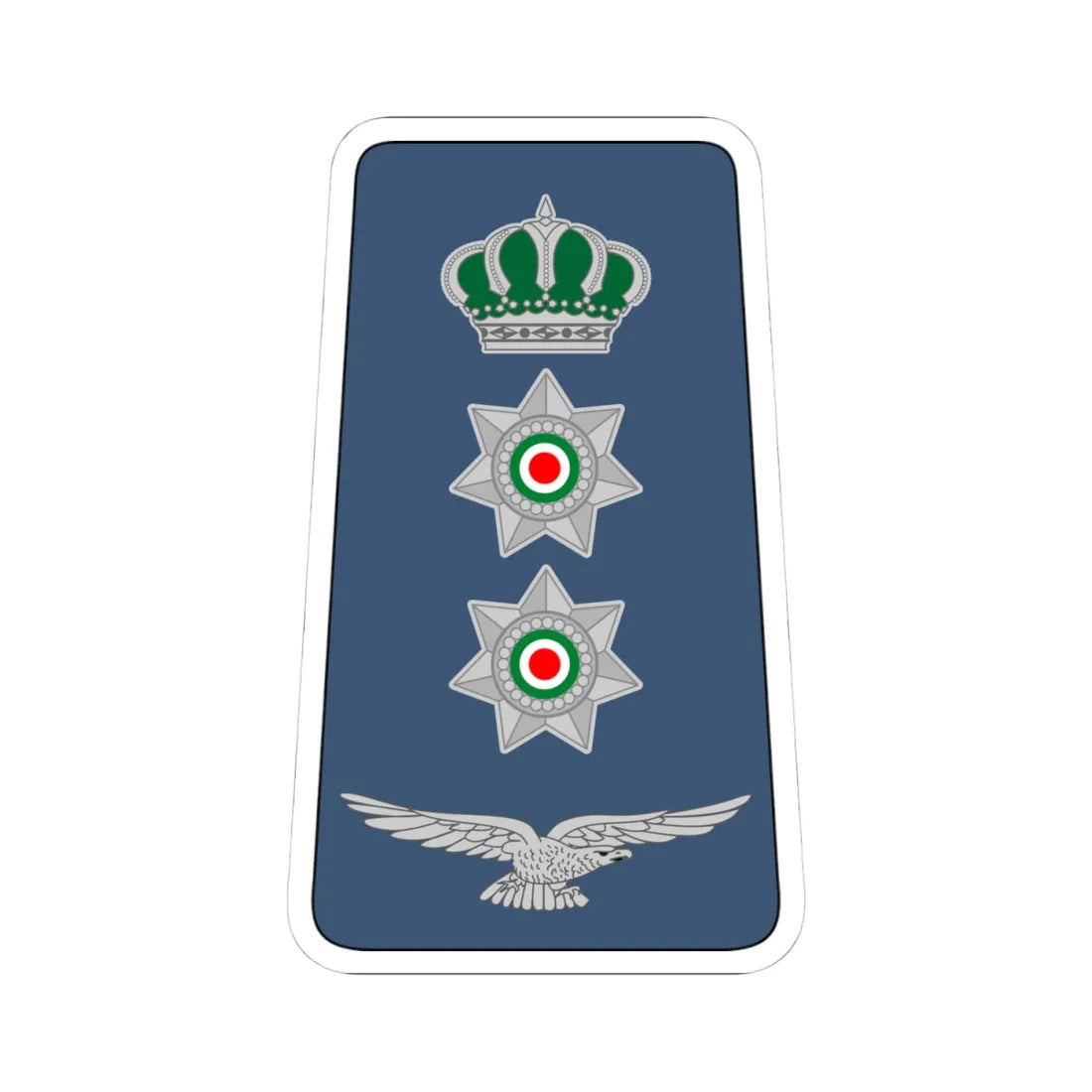 13. JAF COL (Jordan) (Military Rank) STICKER Vinyl Kiss-Cut Decal 4 Inch White - The Sticker Space