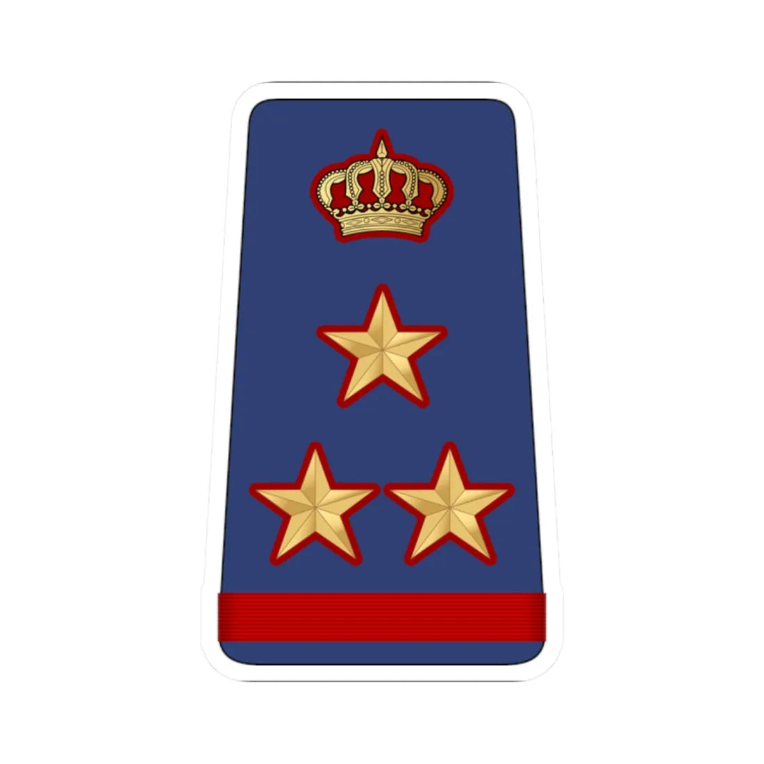 13. KAF BG (Kuwait) (Military Rank) STICKER Vinyl Kiss-Cut Decal 2 Inch White - The Sticker Space