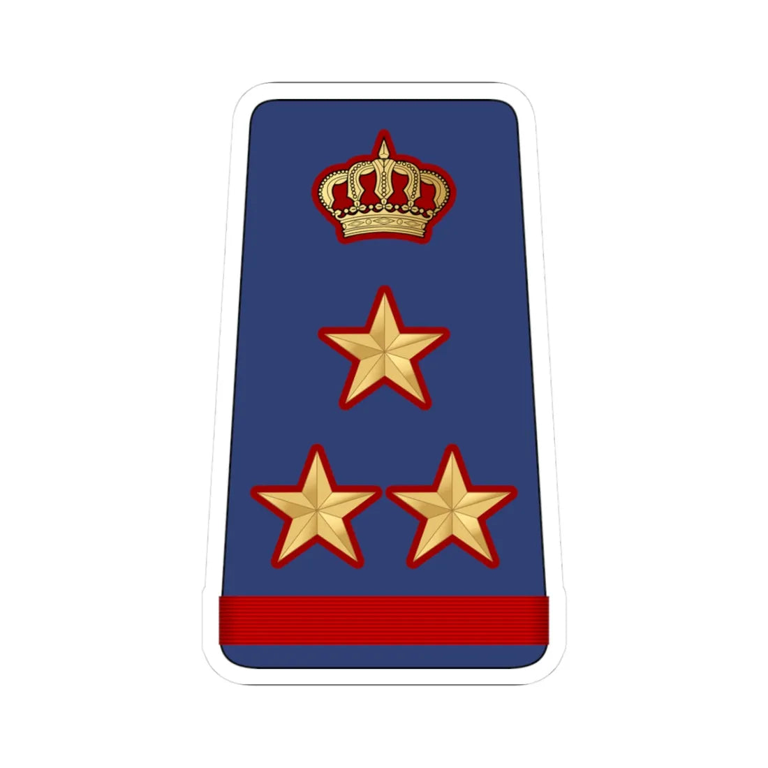 13. KAF BG (Kuwait) (Military Rank) STICKER Vinyl Kiss-Cut Decal 3 Inch White - The Sticker Space