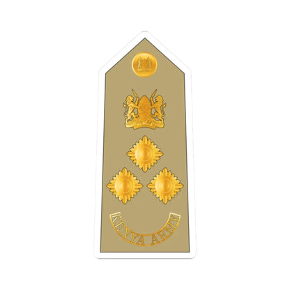 13. Kenyan Army BG (Kenya) (Military Rank) STICKER Vinyl Kiss-Cut Decal 2 Inch White - The Sticker Space