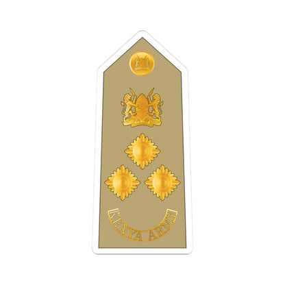 13. Kenyan Army BG (Kenya) (Military Rank) STICKER Vinyl Kiss-Cut Decal 3 Inch White - The Sticker Space