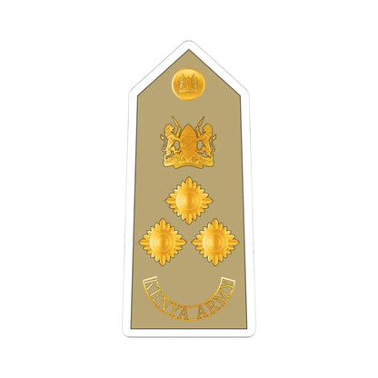 13. Kenyan Army BG (Kenya) (Military Rank) STICKER Vinyl Kiss-Cut Decal 4 Inch White - The Sticker Space