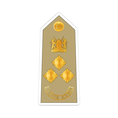 13. Kenyan Army BG (Kenya) (Military Rank) STICKER Vinyl Kiss-Cut Decal 6 Inch White - The Sticker Space