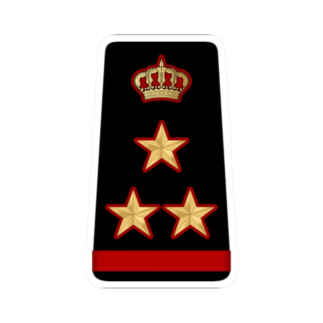 13. KNF BG (Kuwait) (Military Rank) STICKER Vinyl Kiss-Cut Decal 2 Inch White - The Sticker Space