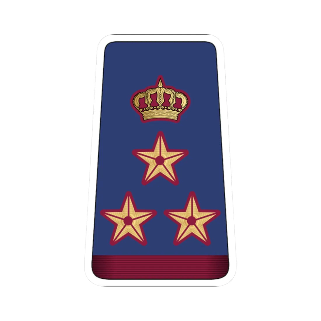 13. QEAF BG (Qatar) (Military Rank) STICKER Vinyl Kiss-Cut Decal 2 Inch White - The Sticker Space