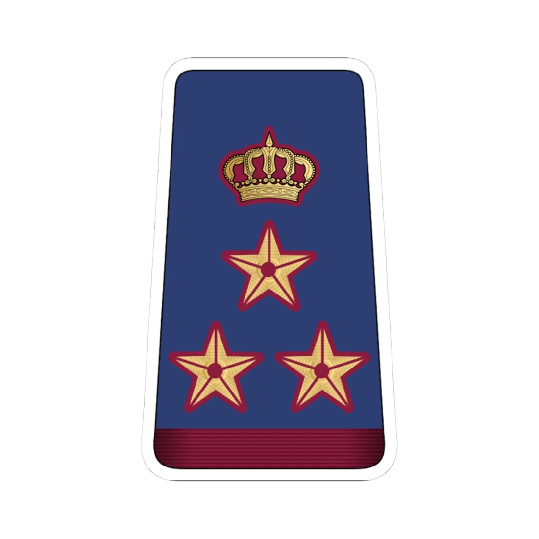 13. QEAF BG (Qatar) (Military Rank) STICKER Vinyl Kiss-Cut Decal 3 Inch White - The Sticker Space