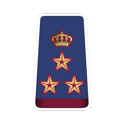 13. QEAF BG (Qatar) (Military Rank) STICKER Vinyl Kiss-Cut Decal 3 Inch White - The Sticker Space