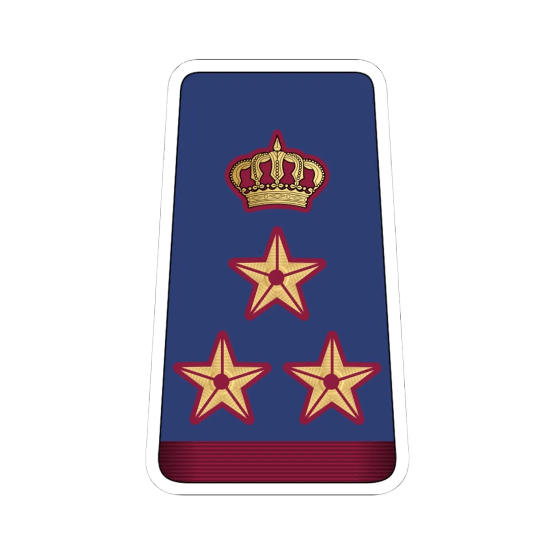 13. QEAF BG (Qatar) (Military Rank) STICKER Vinyl Kiss-Cut Decal 4 Inch White - The Sticker Space