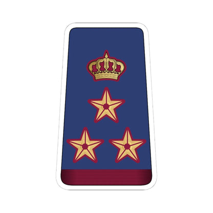 13. QEAF BG (Qatar) (Military Rank) STICKER Vinyl Kiss-Cut Decal 6 Inch White - The Sticker Space