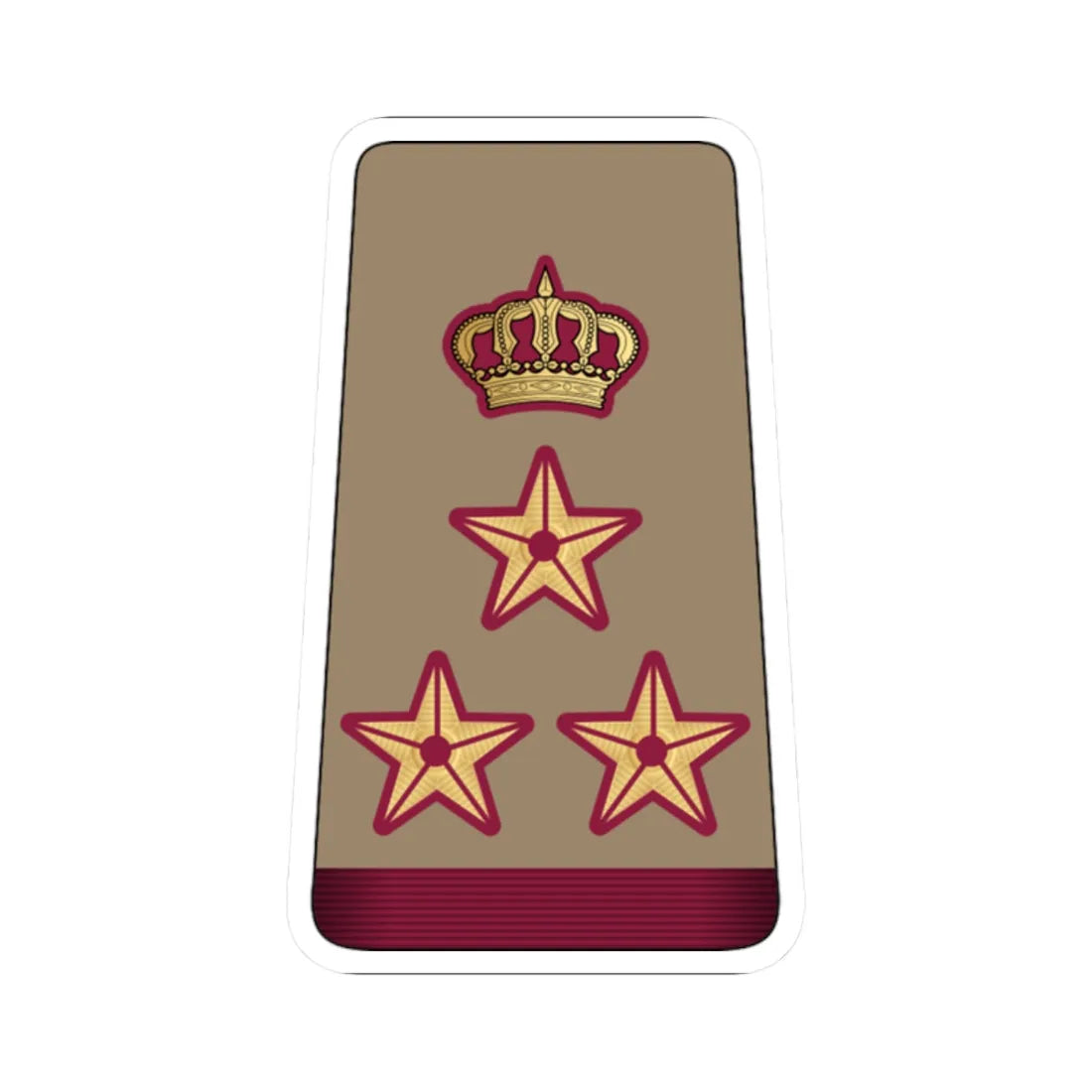 13. QELF BG (Qatar) (Military Rank) STICKER Vinyl Kiss-Cut Decal 2 Inch White - The Sticker Space