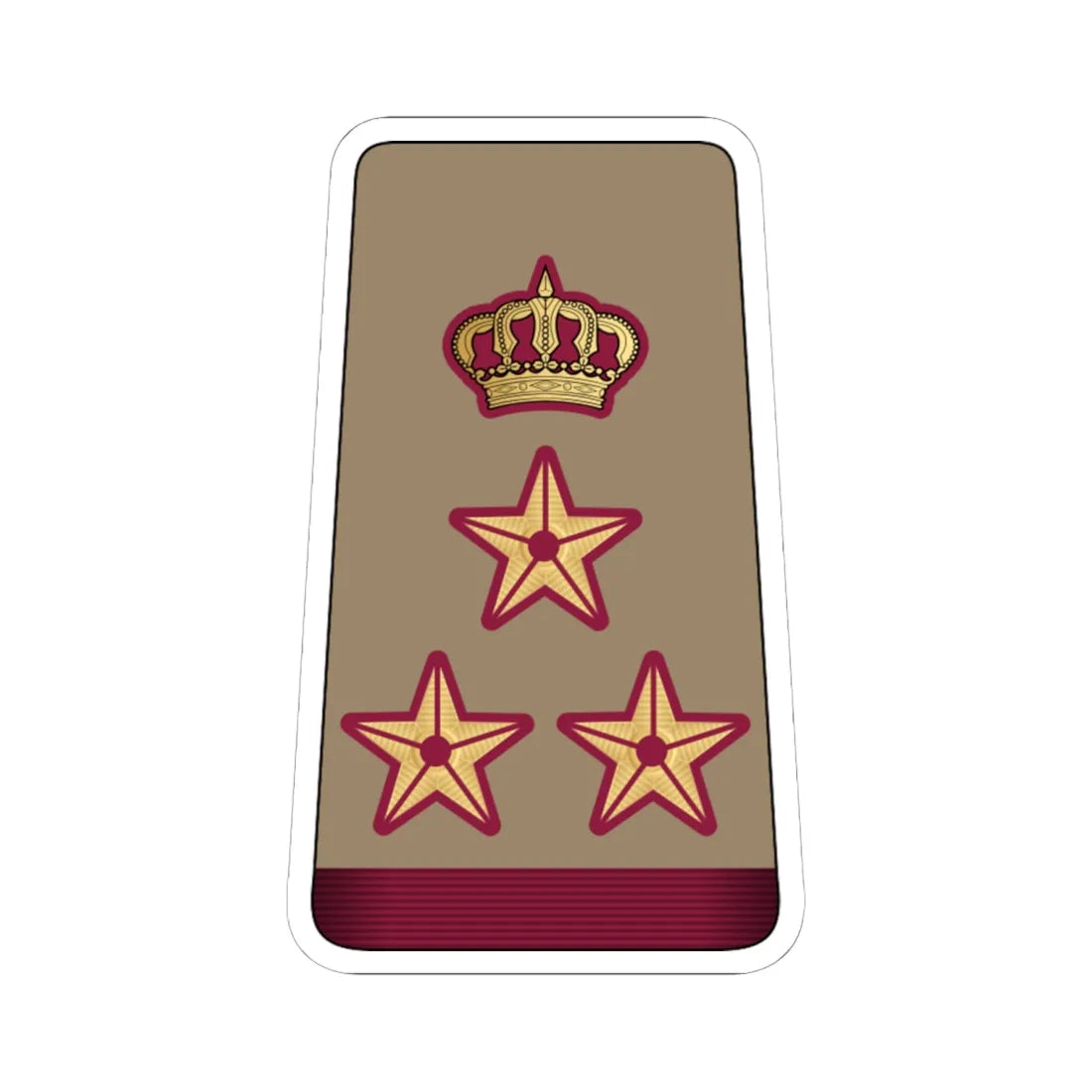 13. QELF BG (Qatar) (Military Rank) STICKER Vinyl Kiss-Cut Decal 6 Inch White - The Sticker Space