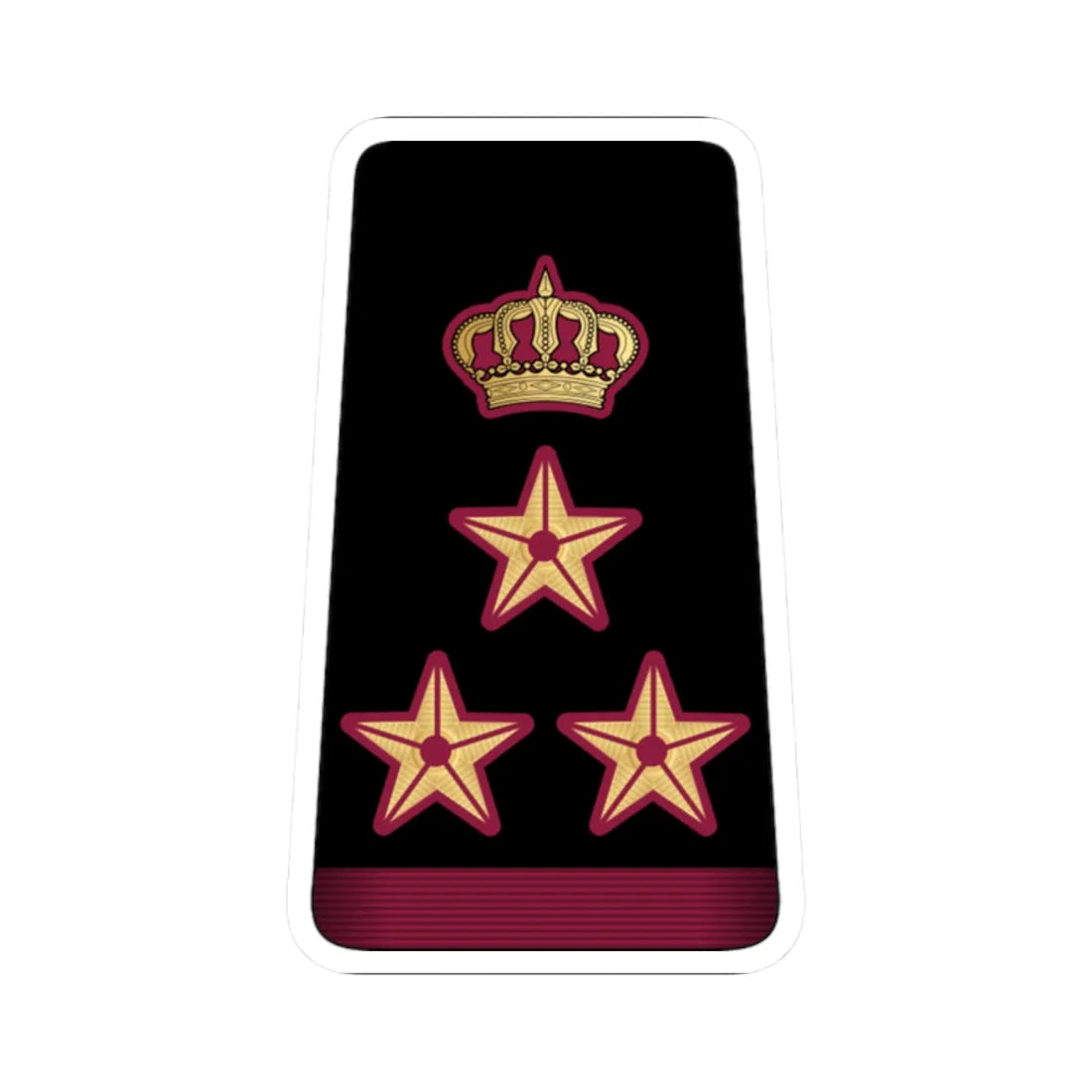 13. QENF BG (Qatar) (Military Rank) STICKER Vinyl Kiss-Cut Decal 2 Inch White - The Sticker Space