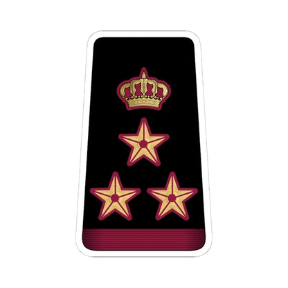 13. QENF BG (Qatar) (Military Rank) STICKER Vinyl Kiss-Cut Decal 6 Inch White - The Sticker Space