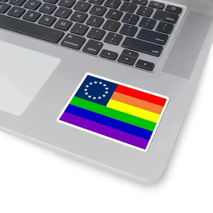 13-Star LGBT Rainbow Flag (United States) STICKER Vinyl Kiss-Cut Decal - The Sticker Space