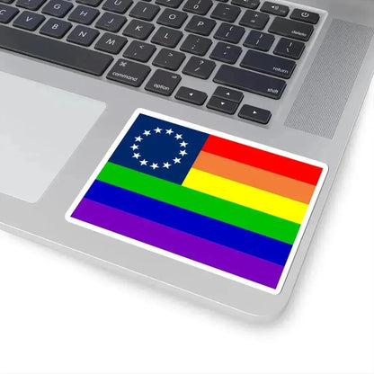 13-Star LGBT Rainbow Flag (United States) STICKER Vinyl Kiss-Cut Decal - The Sticker Space