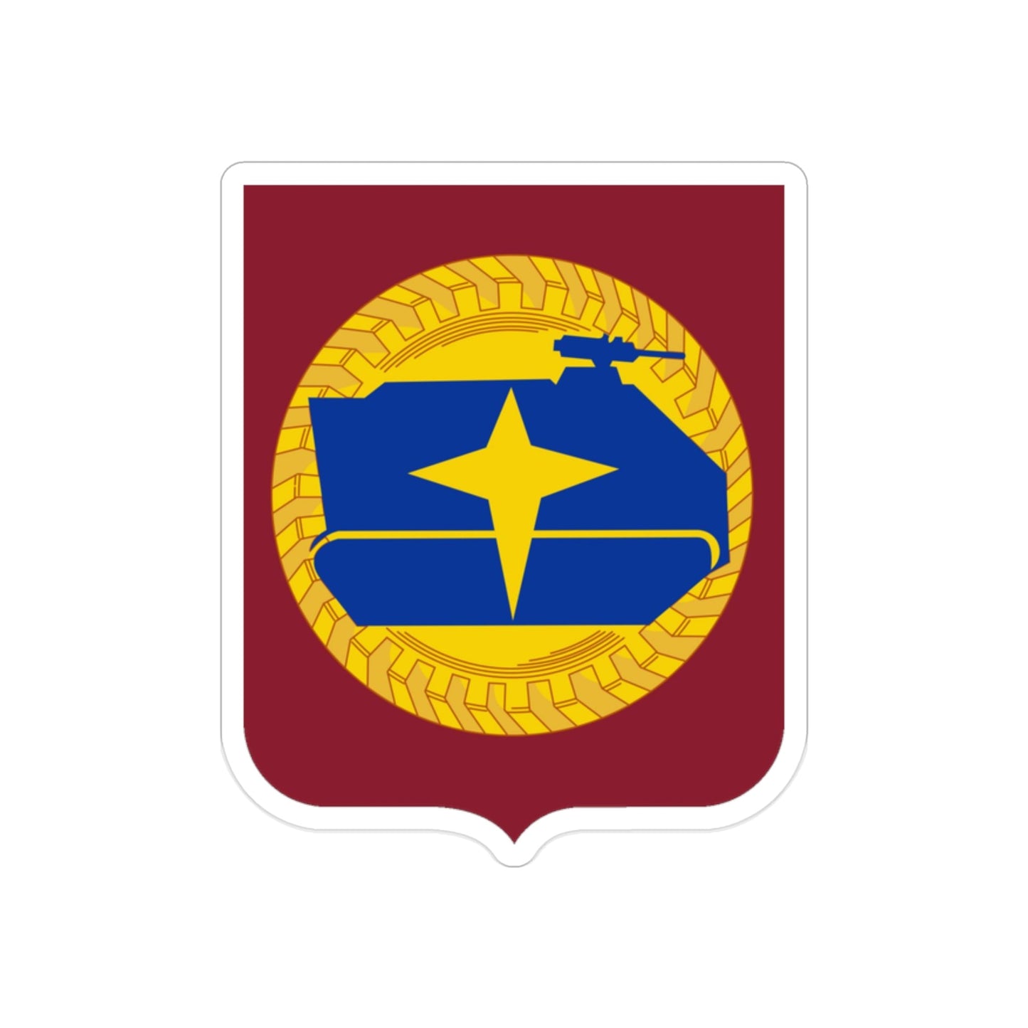 13 Transportation Battalion 2 (U.S. Army) REVERSE PRINT Transparent STICKER-2" × 2"-The Sticker Space