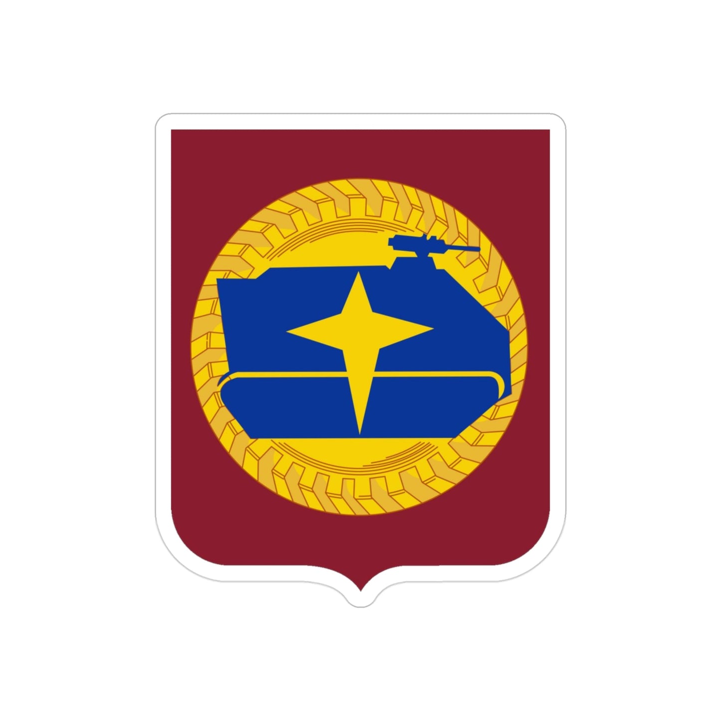 13 Transportation Battalion 2 (U.S. Army) REVERSE PRINT Transparent STICKER-3" × 3"-The Sticker Space