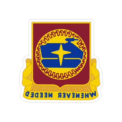 13 Transportation Battalion (U.S. Army) REVERSE PRINT Transparent STICKER-2" × 2"-The Sticker Space