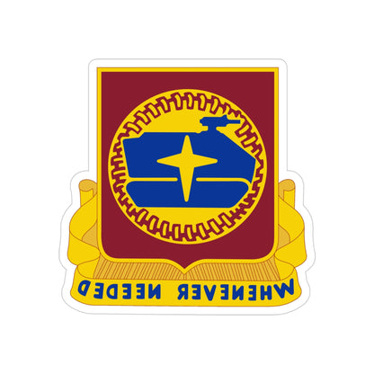 13 Transportation Battalion (U.S. Army) REVERSE PRINT Transparent STICKER-4" × 4"-The Sticker Space