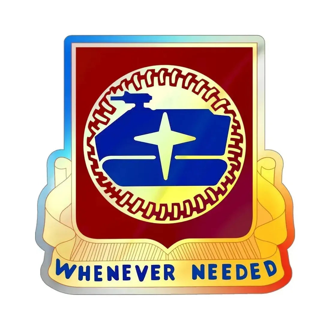 13 Transportation Battalion (U.S. Army) Holographic STICKER Die-Cut Vinyl Decal 4 Inch Holographic - The Sticker Space