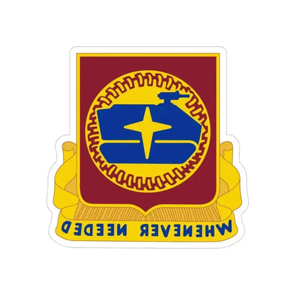 13 Transportation Battalion (U.S. Army) REVERSE PRINT Transparent Die-Cut STICKER 4 Inch Die-Cut Transparent - The Sticker Space