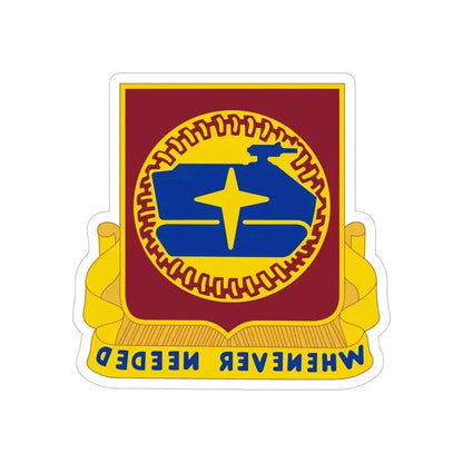 13 Transportation Battalion (U.S. Army) REVERSE PRINT Transparent Die-Cut STICKER 6 Inch Die-Cut Transparent - The Sticker Space