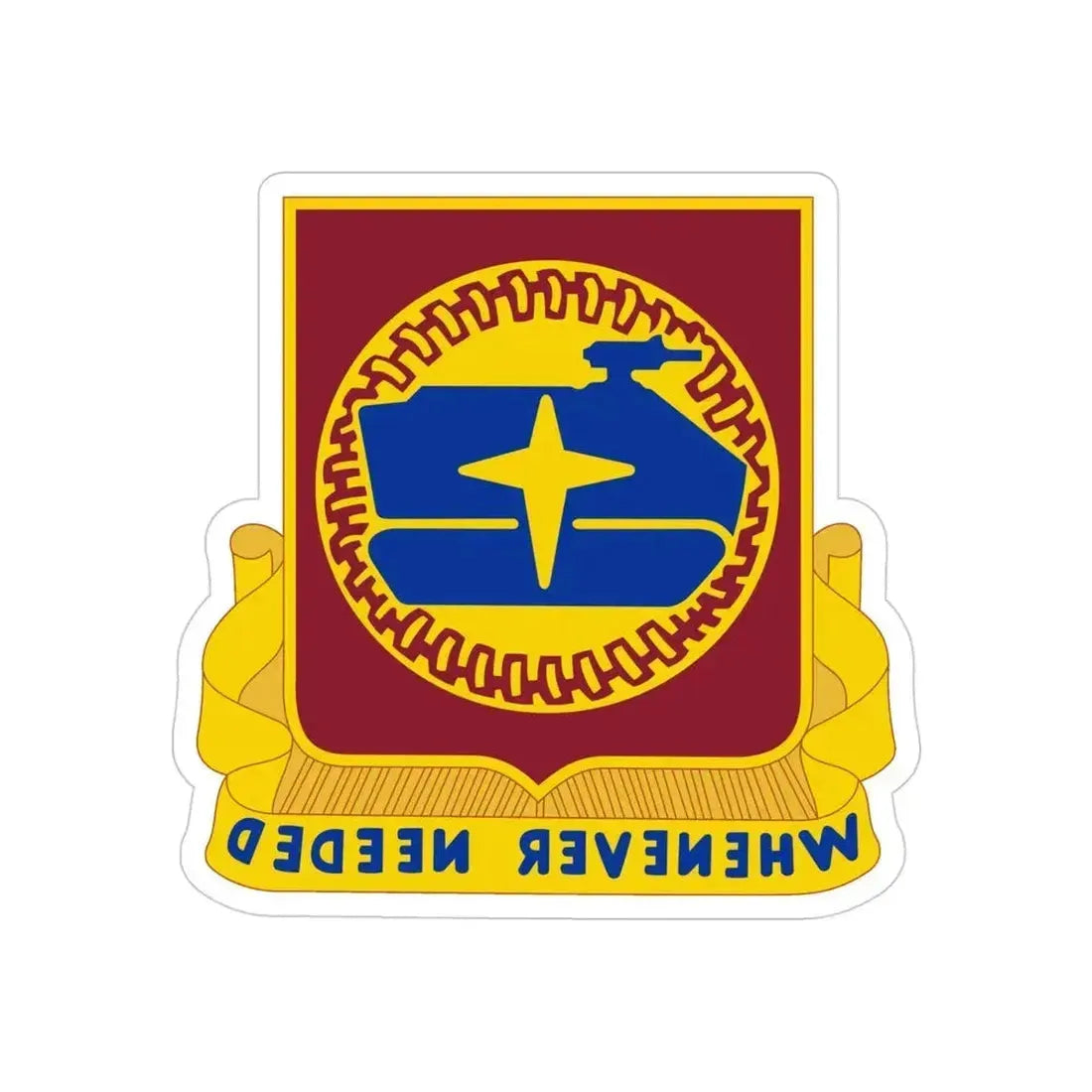 13 Transportation Battalion (U.S. Army) REVERSE PRINT Transparent Die-Cut STICKER - The Sticker Space