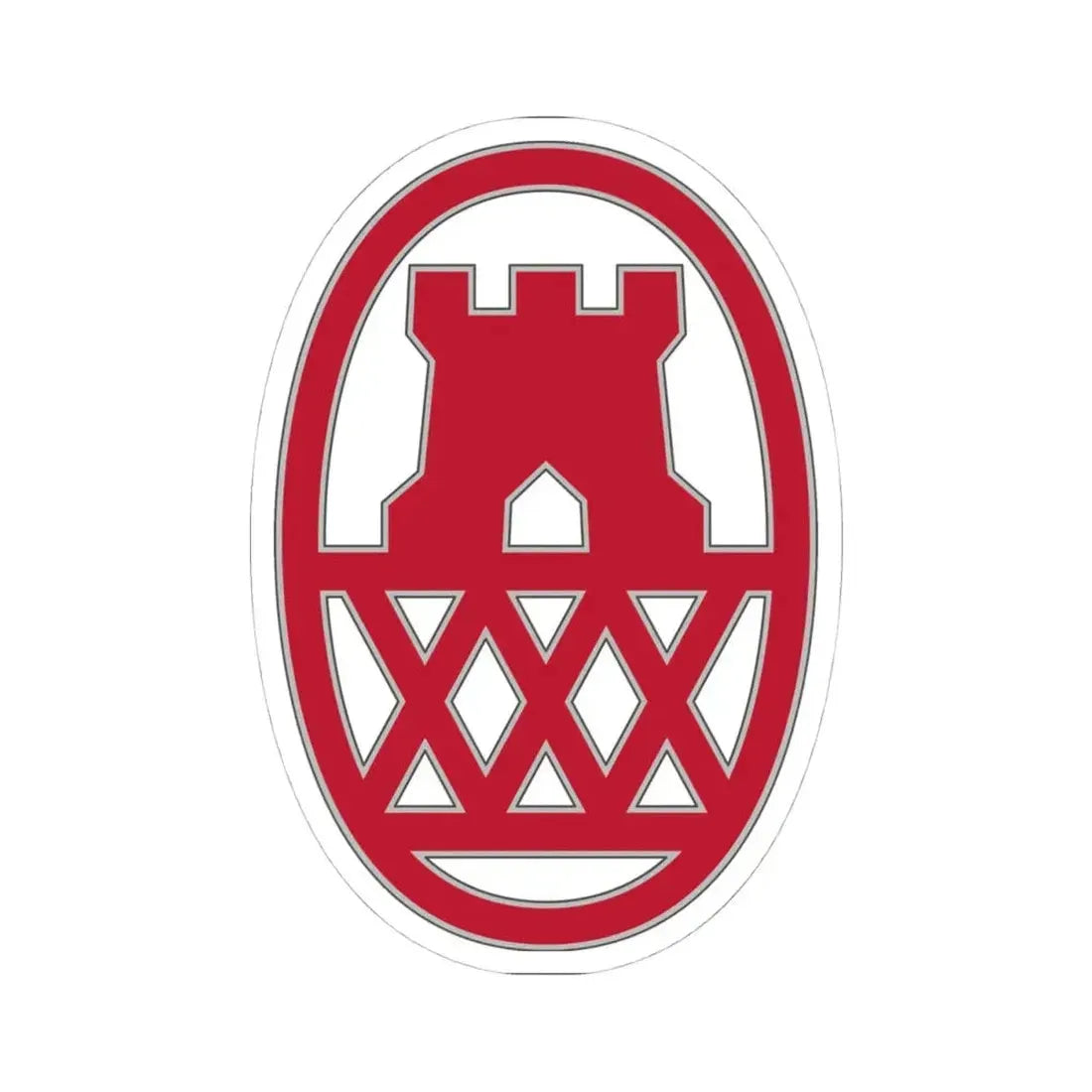 130 Maneuver Enhancement Brigade (U.S. Army) STICKER Vinyl Kiss-Cut Decal 4 Inch White - The Sticker Space