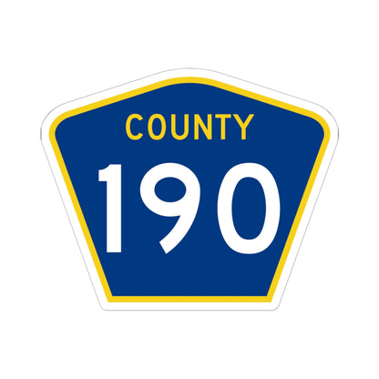 County 190 MN (Minnesota) (Road Sign) STICKER Vinyl Kiss-Cut Decal