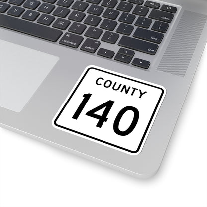 County 140 square (Minnesota) (Road Sign) STICKER Vinyl Kiss-Cut Decal