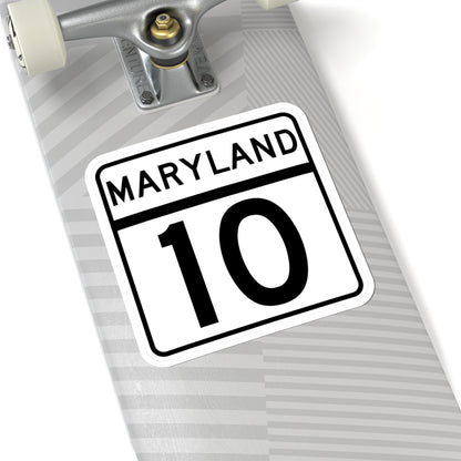 MD Route 10 (Maryland) (Road Sign) STICKER Vinyl Kiss-Cut Decal