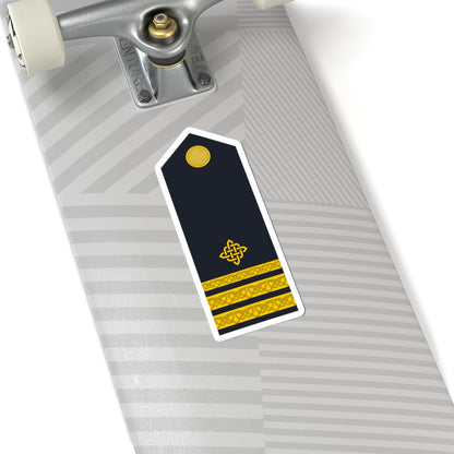 Naramenica ljetne odore poručnika bojnog broda HRM (Croatia) (Military Rank) STICKER Vinyl Kiss-Cut Decal