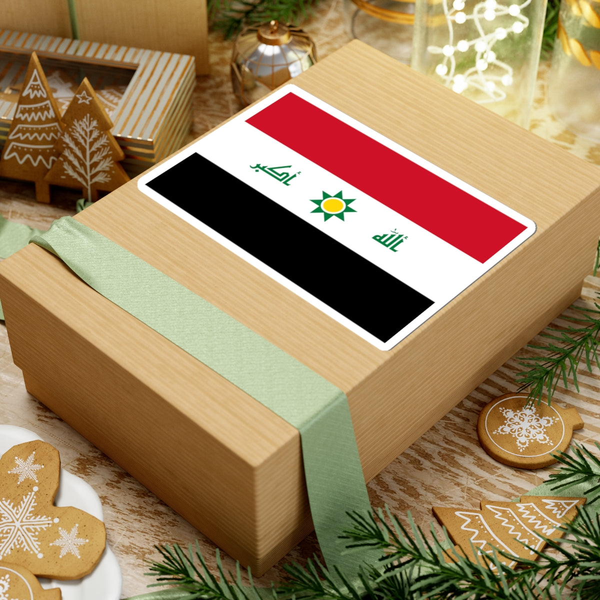 Proposed flag of Iraq first proposal 2008 (Iraq) STICKER Vinyl Kiss-Cut Decal