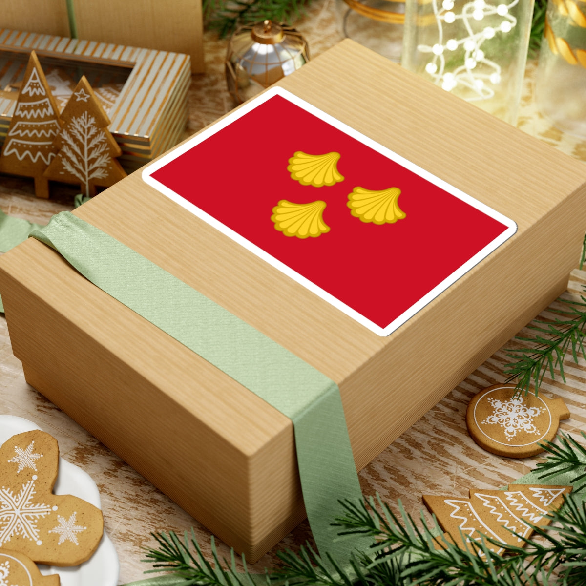 St James Church Quedgeley flag (England) STICKER Vinyl Kiss-Cut Decal