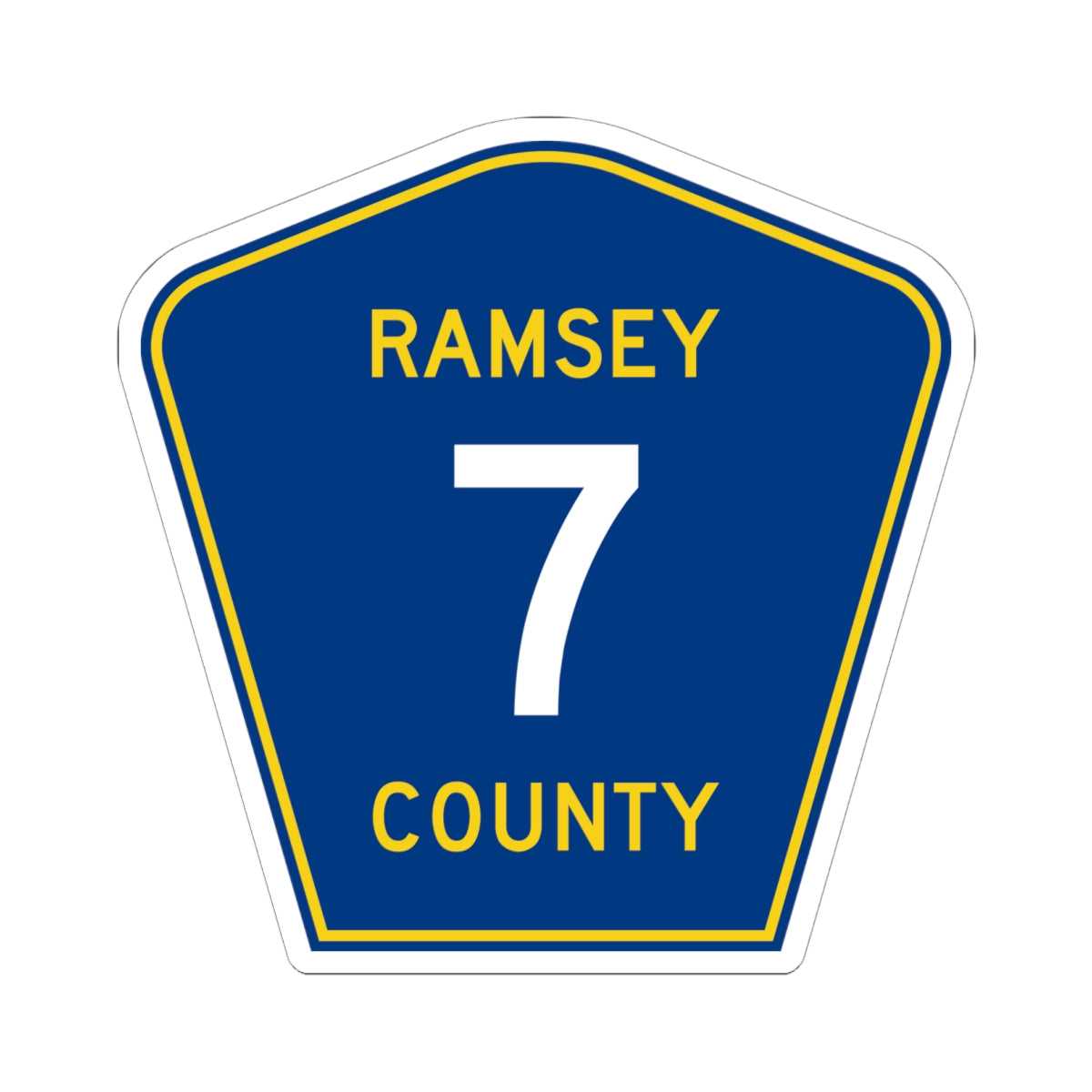 Ramsey County 7 MN (Minnesota) (Road Sign) STICKER Vinyl Kiss-Cut Decal