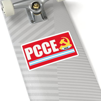 Flag of Communist Party Extraordinary Congress PCCE - STICKER Vinyl Kiss-Cut Decal
