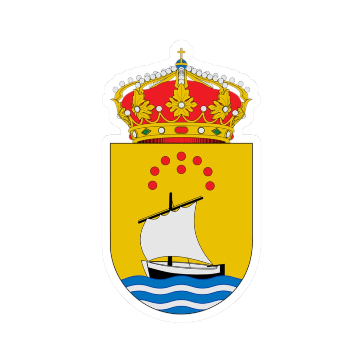 Escudo de Fene (Spain) (Coat of Arms) STICKER Vinyl Kiss-Cut Decal