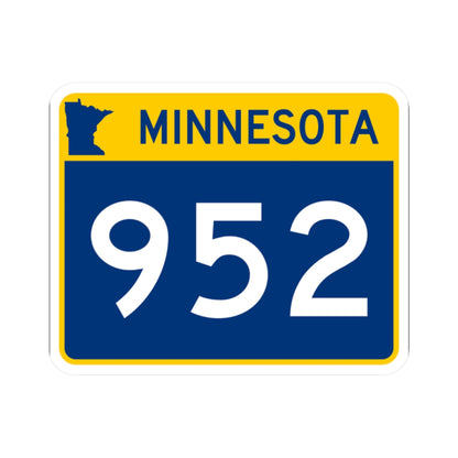 MN-952 wide (Minnesota) (Road Sign) STICKER Vinyl Kiss-Cut Decal