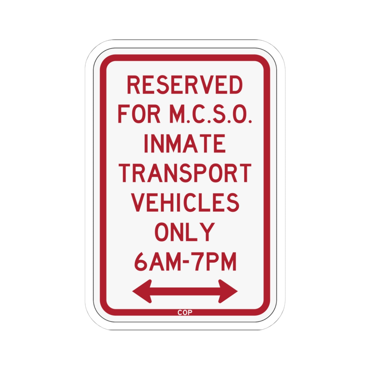 PBOT Road sign P4125D (Oregon) (Road Sign) STICKER Vinyl Kiss-Cut Decal