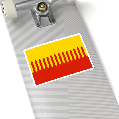 Flag of Zubtcovsky rayon Tver oblast (Russia) STICKER Vinyl Kiss-Cut Decal
