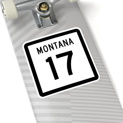 MT-17 (Montana) (Road Sign) STICKER Vinyl Kiss-Cut Decal
