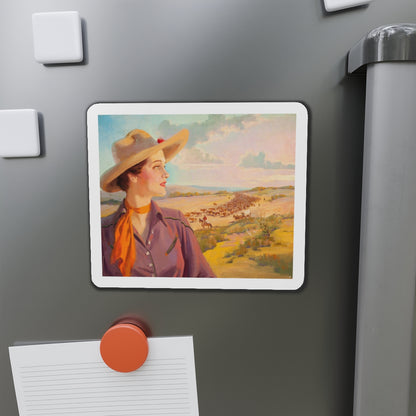 Overlooking the Herd (Magazine Illustration) Refrigerator Magnet