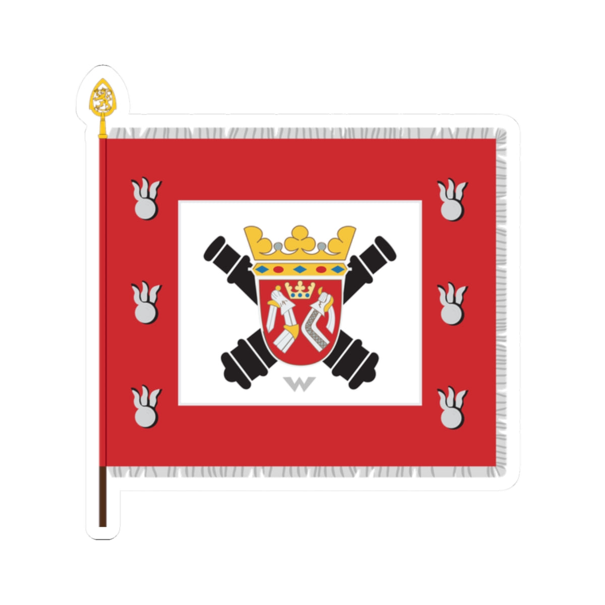 Karjalan tykistörykmentin lippu (Finland) STICKER Vinyl Kiss-Cut Decal